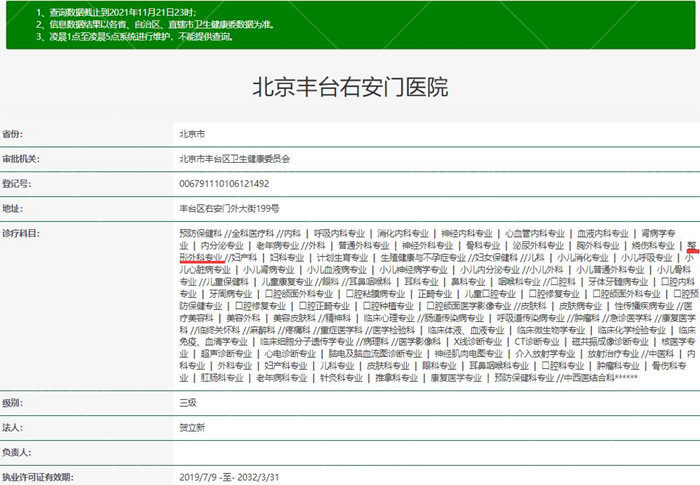 北京丰台右安门医院整形科正规吗