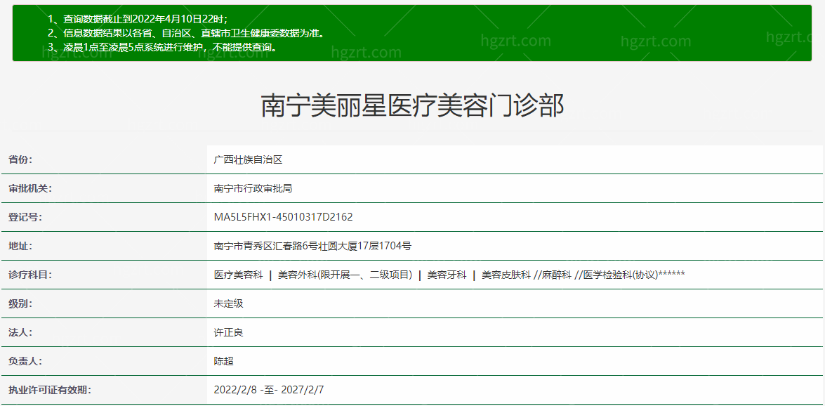 南宁美丽星医疗美容门诊部