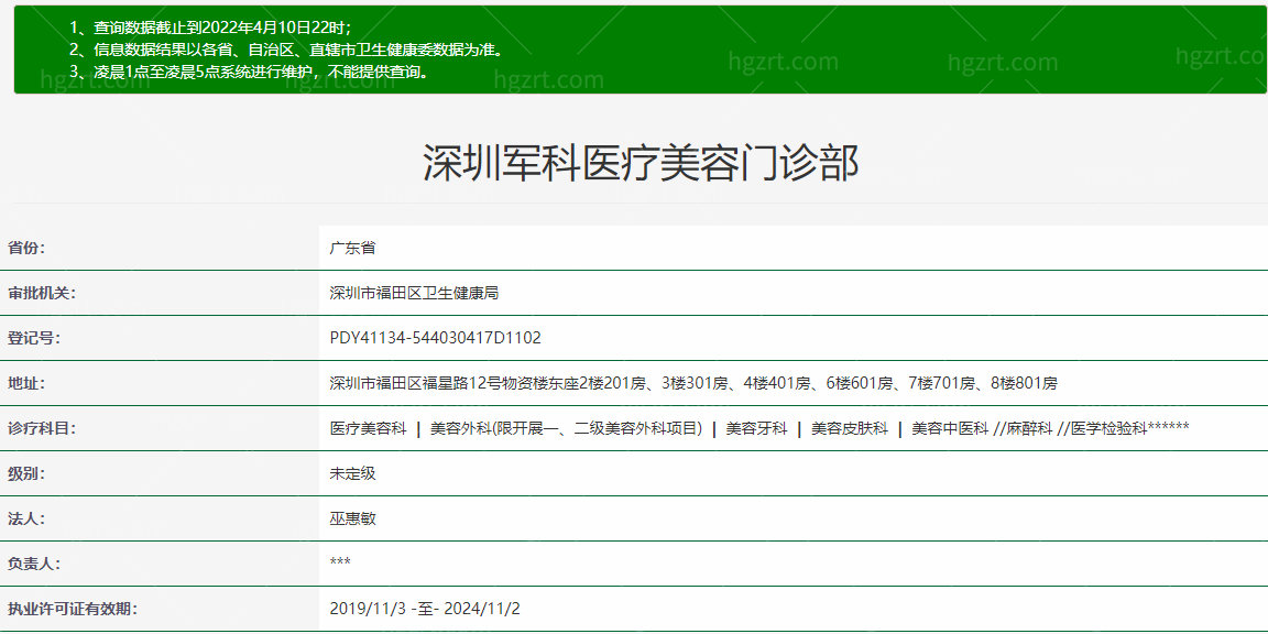 深圳军科医疗美容门诊部