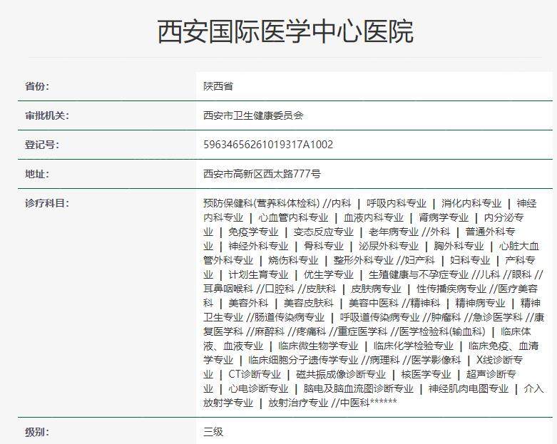 西安整形医院排名前十