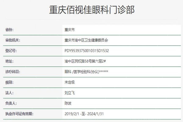 重庆佰视佳眼科正规吗