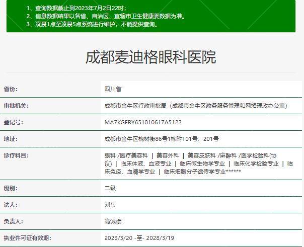 成都麦迪格眼科是正规医院吗