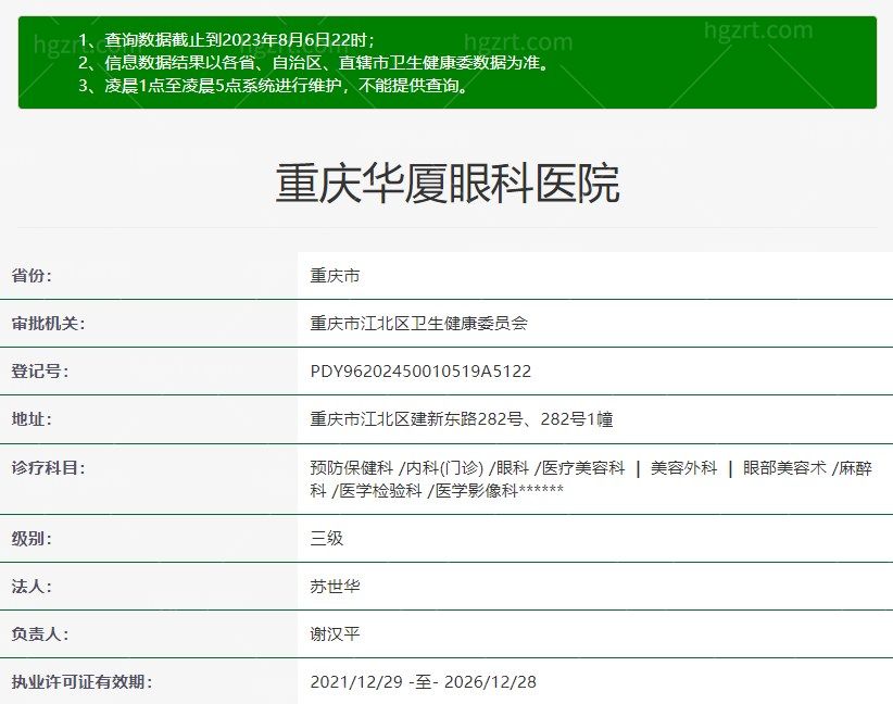 重庆华厦眼科医院是正规医院吗