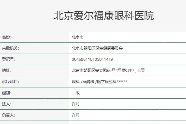 北京爱尔眼科医院