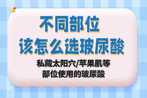 不同部位该怎么选玻尿酸?私藏太阳穴/苹果肌等部位使用的玻尿酸