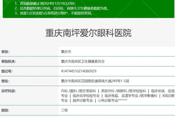重庆南坪爱尔眼科医院怎么样？3级专科医院正规靠谱价格还不贵