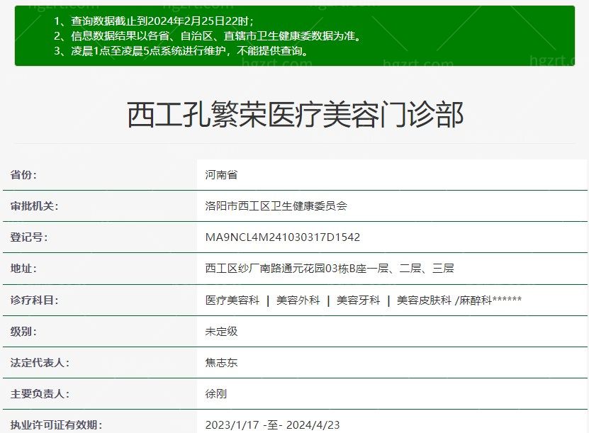 洛阳孔繁荣医院正规吗
