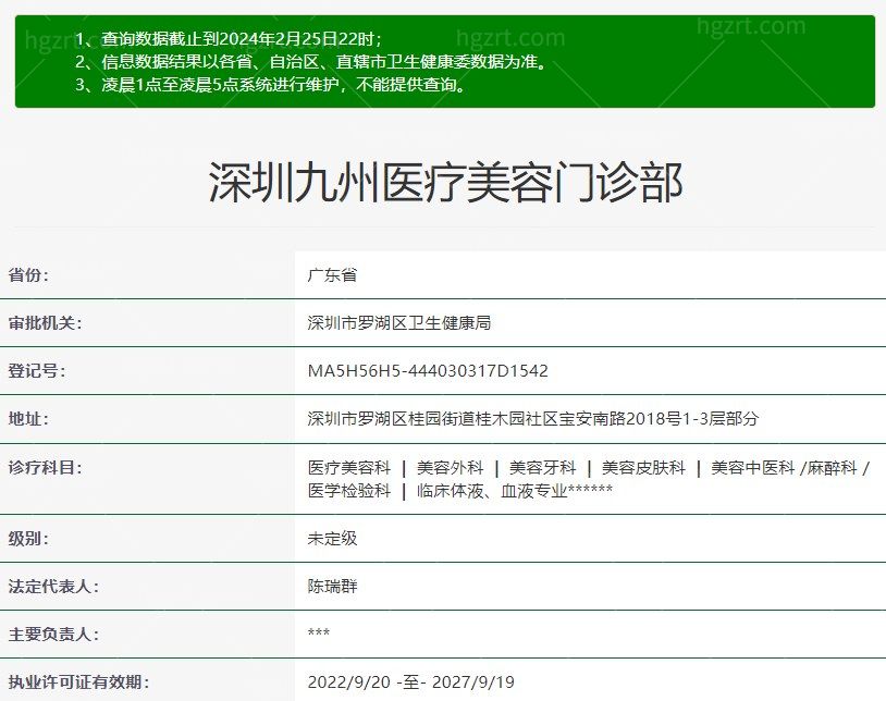 深圳九州医疗美容门诊部是正规医院吗