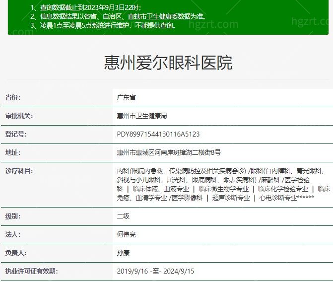 惠州爱尔眼科医院正规吗