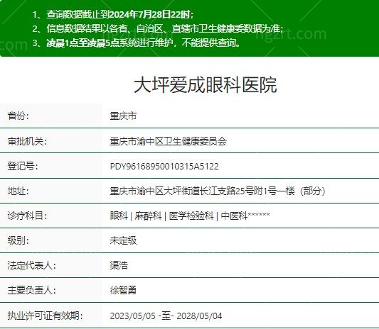 重庆爱成眼科医院正规吗