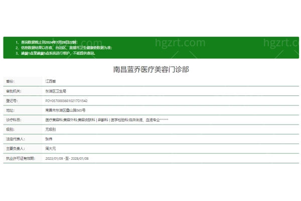 南昌蓝乔医疗美容门诊部正规吗