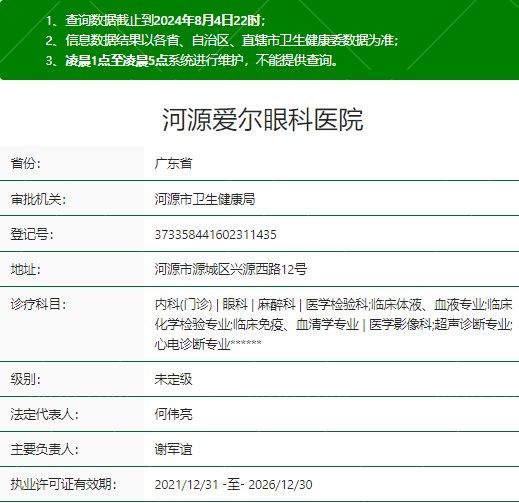 河源爱尔眼科医院正规吗