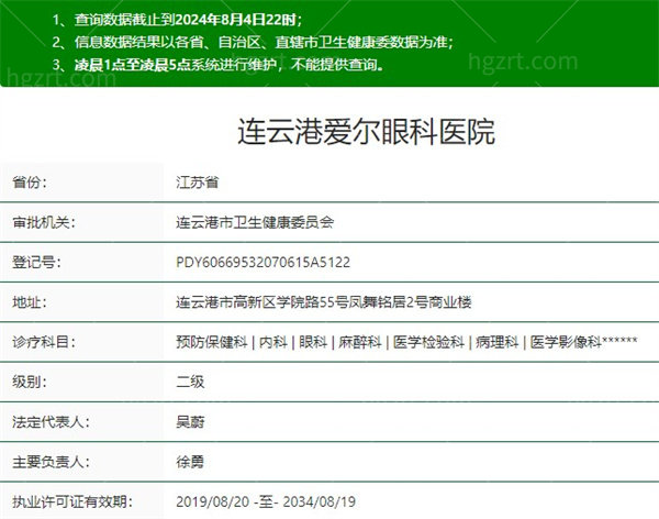 连云港爱尔眼科资质