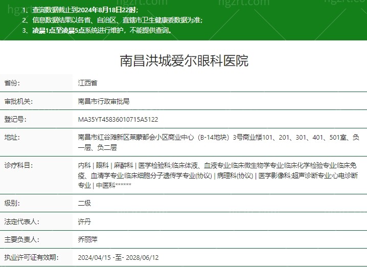 南昌洪城爱尔眼科医院正规吗？