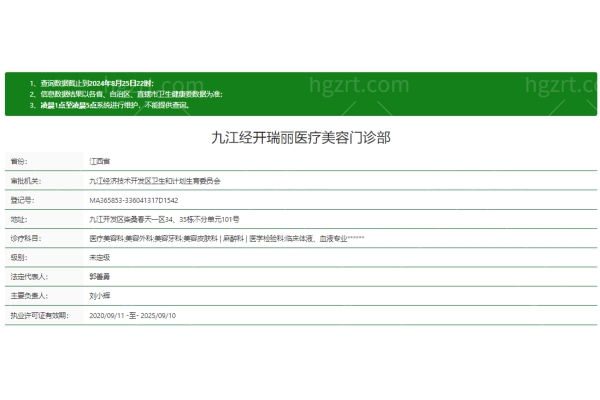 九江经开瑞丽医疗美容门诊部正规吗