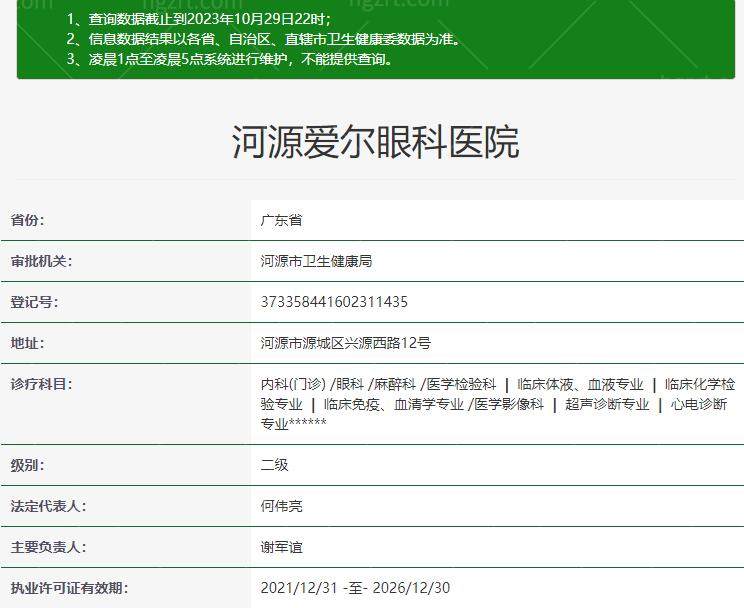河源爱尔眼科医院正规吗？