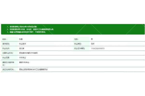 张勇医生资质正规