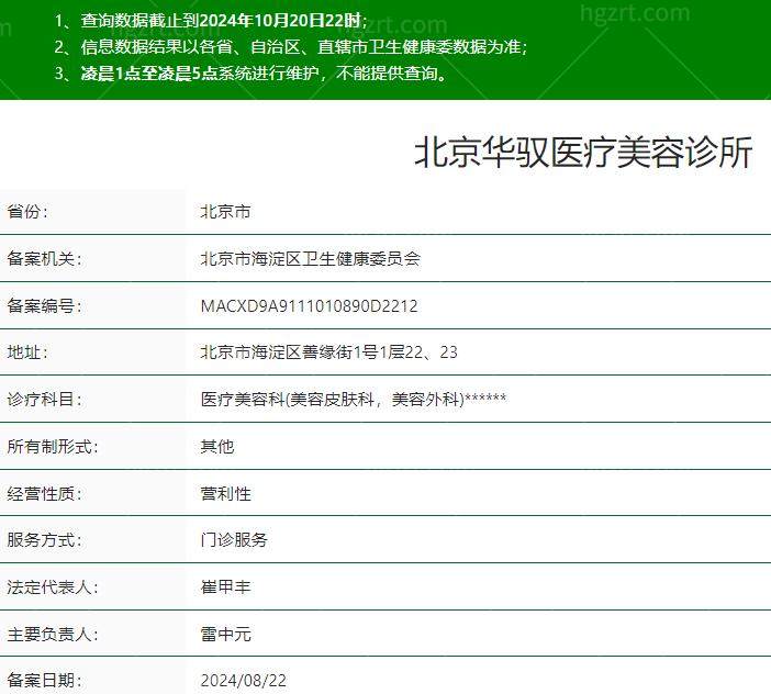 北京华驭医疗美容诊所是正规医院吗