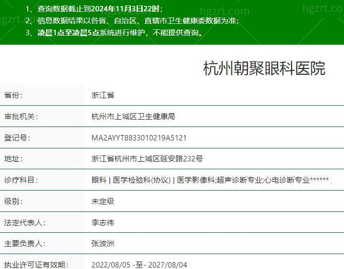 杭州朝聚眼科医院正规吗