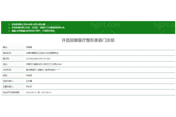 许昌丽娜医疗整形美容门诊部正规吗