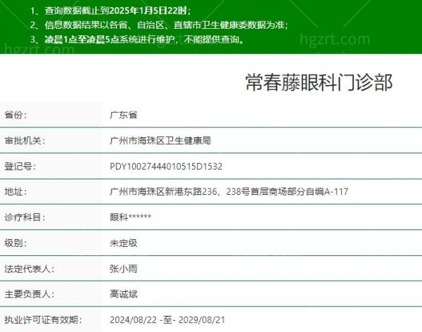 广州常春藤眼科门诊部是正规医院吗
