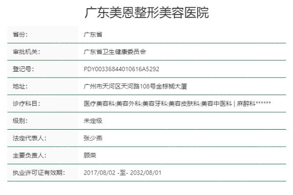 广东美恩整形美容医院植发科正规靠谱吗