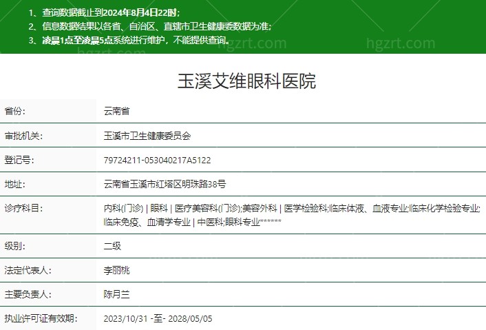 玉溪艾维眼科医院正规吗？