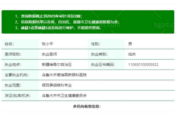 乌鲁木齐普瑞眼科医院高新院张小平医生
