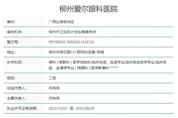 柳州爱尔眼科医院