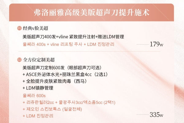 2025韩国釜山弗洛丽雅皮肤科美版超声治疗活动大揭秘:高性价比套餐与价格优势解析
