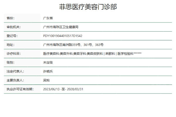 广州菲思医疗美容门诊部怎么样