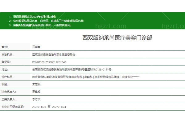 西双版纳莱尚医疗美容门诊部正规吗