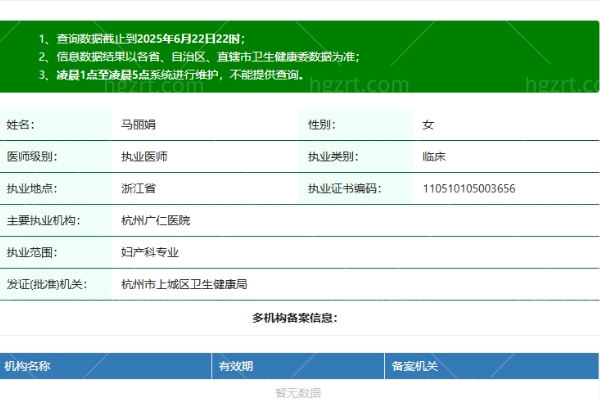 浙江杭州广仁医院马丽娟医生