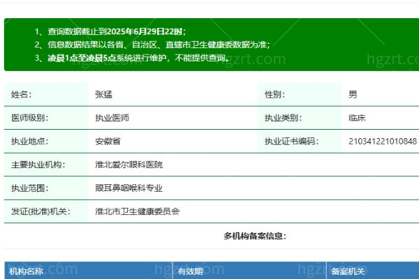 淮北爱尔眼科医院张猛医生