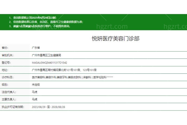 广州番禺悦妍医疗美容门诊部地址在哪