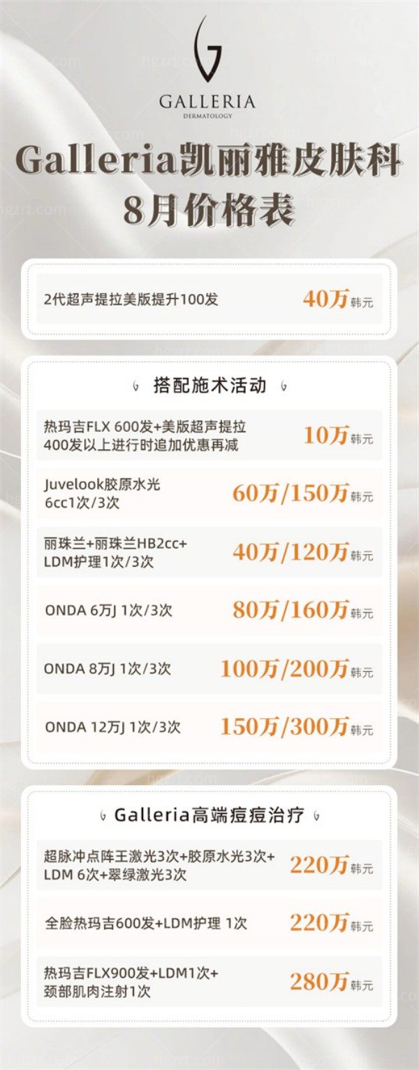 韩国Galleria凯丽雅皮肤科怎么样