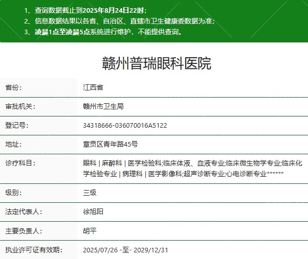 赣州普瑞眼科医院