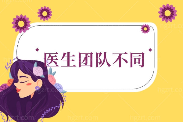 医生团队也有非常明显的不同