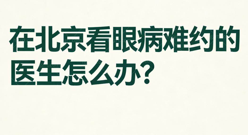 在北京看眼病难约的医生怎么办?试试来希玛眼科或能节省时间