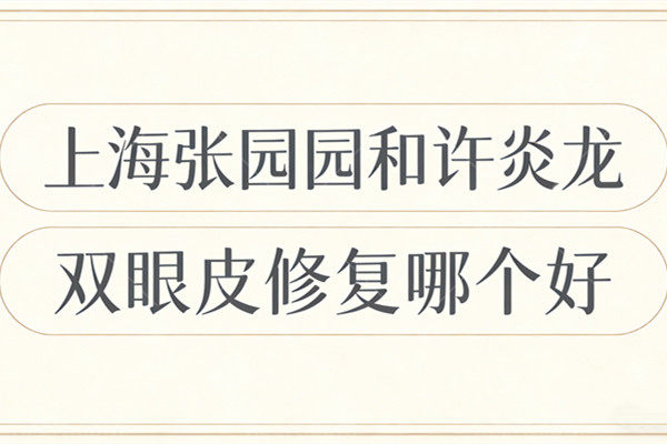 上海张园园和许炎龙双眼皮修复哪个好