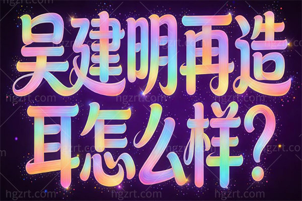 吴建明教授再造耳技术怎么样?30年+经验手术误差小术后耳廓形态自然
