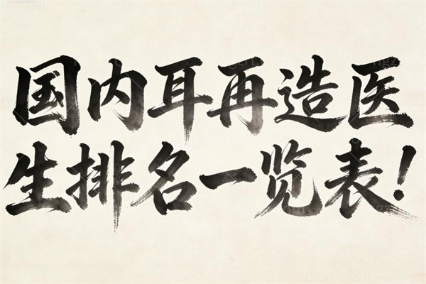 国内耳再造医生排名一览表!上榜前十有郭树忠/段伟强/吴建明/余文林都是专门的耳朵修复医师