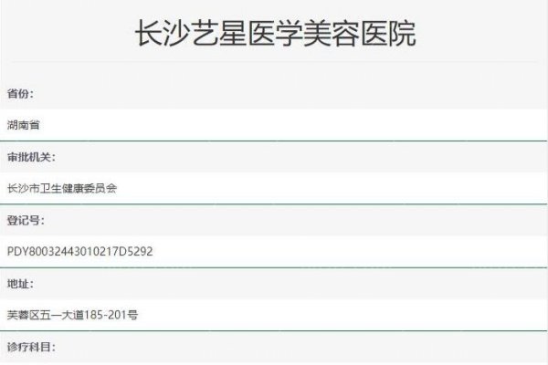 长沙艺星注射哪个医生好